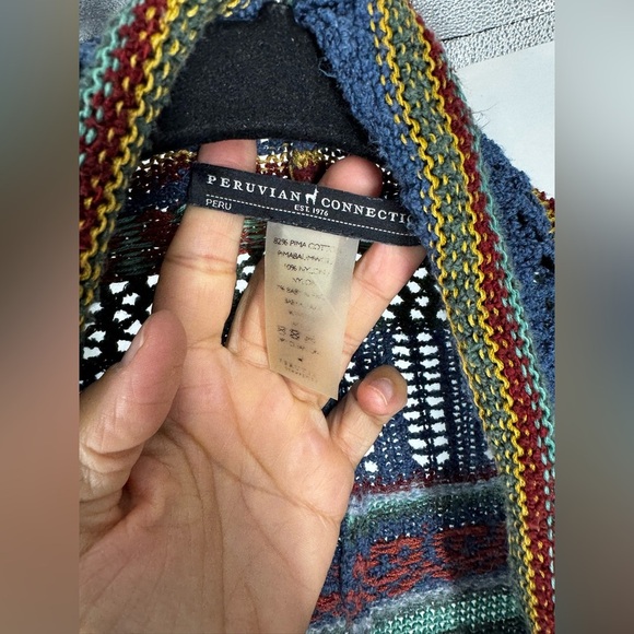 Peruvian Connection drapey Pima cotton knit sweater small - Picture 5 of 6